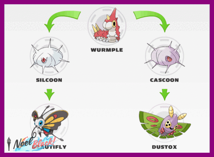 ¿Cómo se determina la evolución de Wurmple hacia Silcoon o Cascoon y afecta esto a la obtención de un Applin?