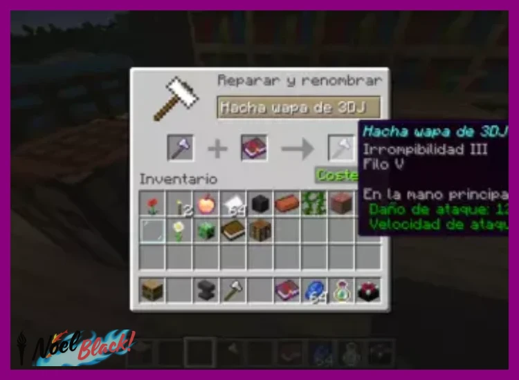 ¿Puedo encantar o reparar mi hacha en Minecraft?
